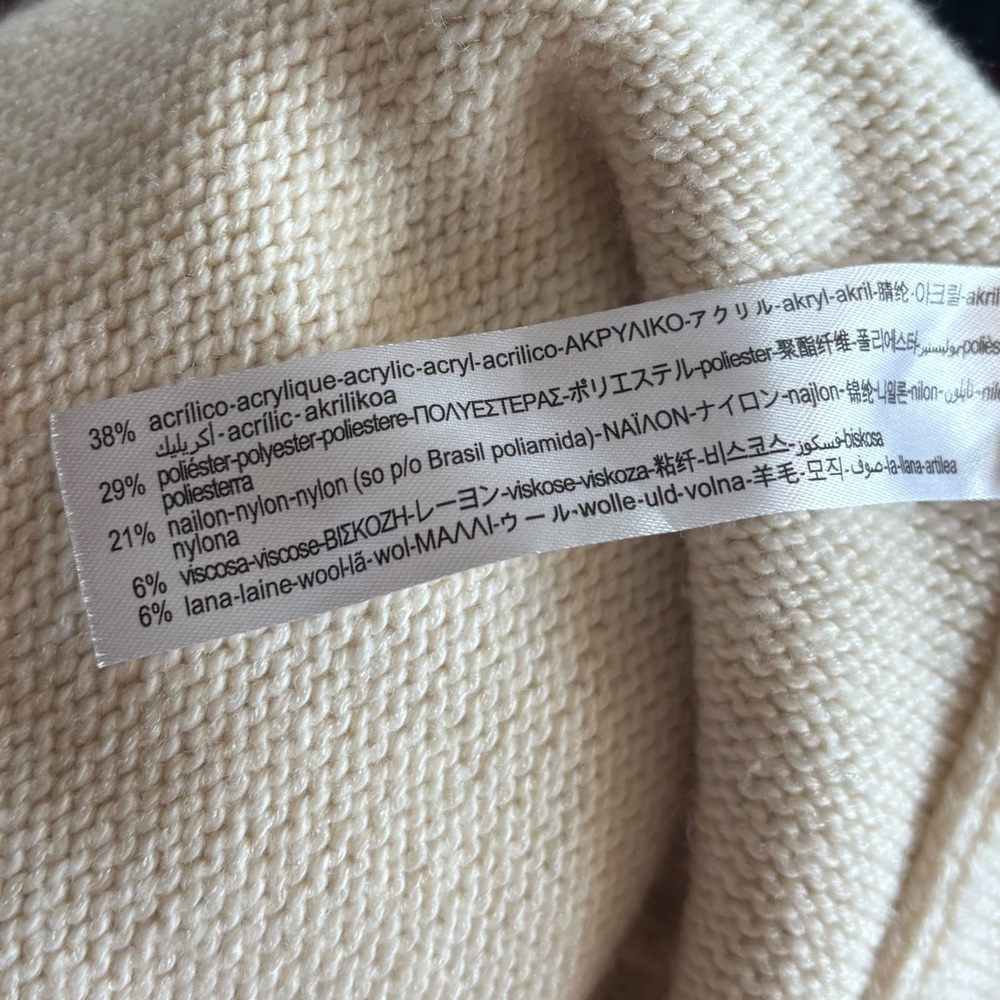 Zara Limited Edition Wool Blend Cream Button Knit Long Sleeve Playsuit Romper - Picture 12 of 14